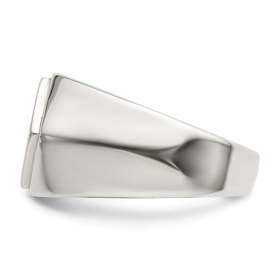 Chisel Stainless Steel Polished Signet Ring