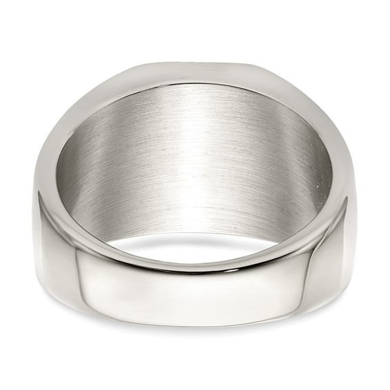 Chisel Stainless Steel Polished Signet Ring