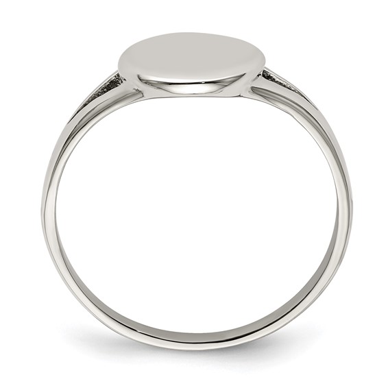 Chisel Stainless Steel Polished Oval Disc Ring