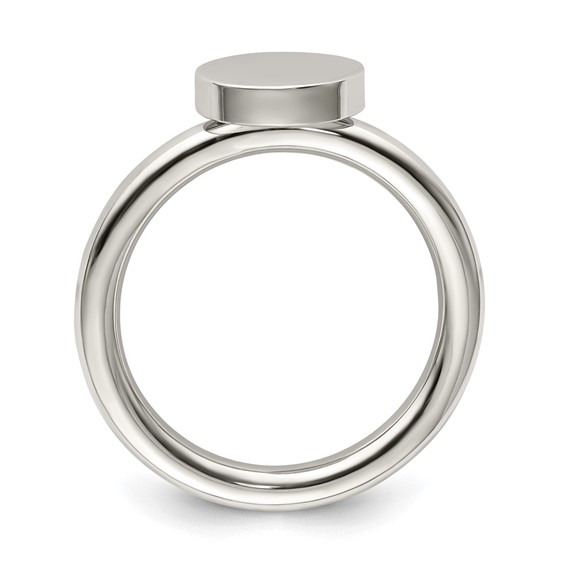 Chisel Stainless Steel Polished Circle Ring
