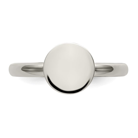 Chisel Stainless Steel Polished Circle Ring
