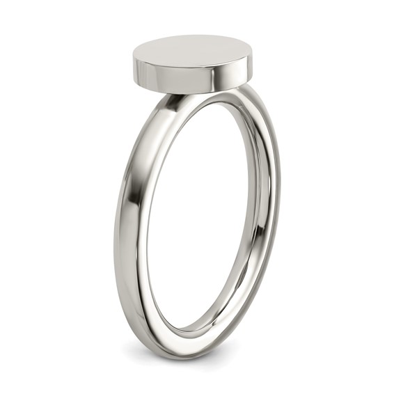 Chisel Stainless Steel Polished Circle Ring
