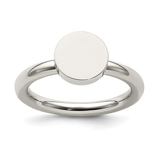 Chisel Stainless Steel Polished Circle Ring