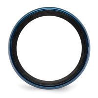 Chisel Black Carbon Fiber Band with Brushed Blue IP-plated Stainless Steel 8mm view 2