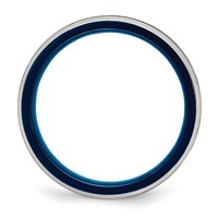 Chisel Stainless Steel Polished Blue IP-plated 5mm Band view 2