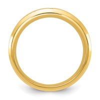 Chisel Stainless Steel Brushed and Polished Yellow IP-plated Diamond-cut Cross 8mm Tapered Band view 2