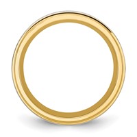 Chisel Stainless Steel Polished Yellow IP-plated Band with Brushed Center 8mm view 2