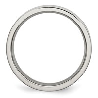 Chisel Stainless Steel Polished 5mm Flat Band view 2