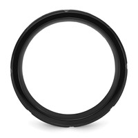Chisel Stainless Steel Brushed and Polished Black IP-plated 8mm Band view 2