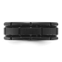 Chisel Stainless Steel Brushed and Polished Black IP-plated 8mm Band view 3