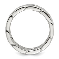 Chisel Stainless Steel Polished Chain Style 7mm Band view 2