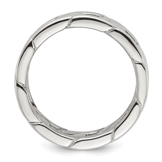 Chisel Stainless Steel Polished Chain Style 7mm Band