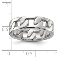 Chisel Stainless Steel Polished Chain Style 7mm Band view 4