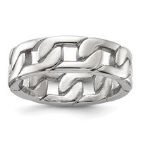Chisel Stainless Steel Polished Chain Style 7mm Band view 1