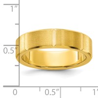 Chisel Stainless Steel Brushed and Polished Yellow IP-plated Grooved 6mm Band view 4