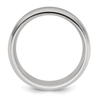 Chisel Stainless Steel Polished Band with Brushed Center 8mm view 2