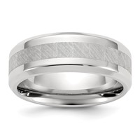 Chisel Stainless Steel Polished Band with Brushed Center 8mm view 1