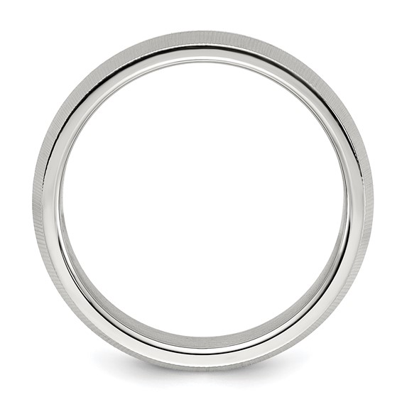 Chisel Stainless Steel Polished and Textured 6mm Band