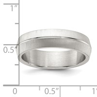 Chisel Stainless Steel Polished and Textured 6mm Band view 4
