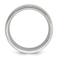 Chisel Stainless Steel Polished Band with Brushed Center 8mm view 2
