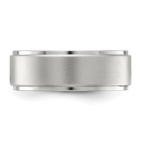 Chisel Stainless Steel Polished Band with Brushed Center 8mm view 3