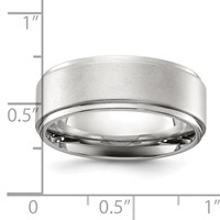 Chisel Stainless Steel Polished Band with Brushed Center 8mm view 4