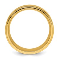 Chisel Stainless Steel Polished Yellow IP-plated Brushed Center 8mm Band view 2