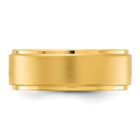 Chisel Stainless Steel Polished Yellow IP-plated Brushed Center 8mm Band view 3