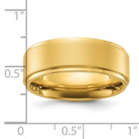 Chisel Stainless Steel Polished Yellow IP-plated Brushed Center 8mm Band view 4