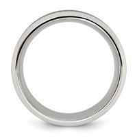 Chisel Stainless Steel Polished Band with Textured Black IP-plated Center 8mm view 2