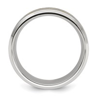Chisel Stainless Steel Brushed and Polished Yellow IP-plated 8mm Band view 2