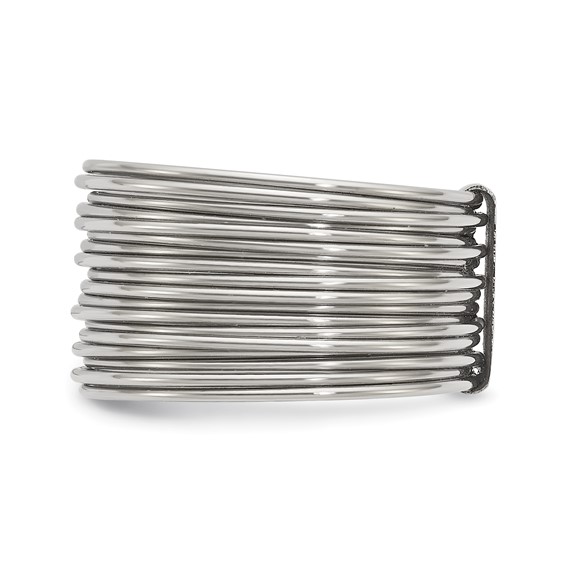 Chisel Stainless Steel Polished Multi-Wire Ring