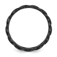 Chisel Stainless Steel Polished Black IP-plated 8mm Curb Link Band view 2