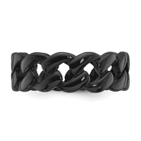 Chisel Stainless Steel Polished Black IP-plated 8mm Curb Link Band view 3