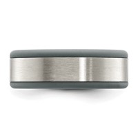 Chisel Stainless Steel Brushed Grey Silicone Center 8mm Band view 3