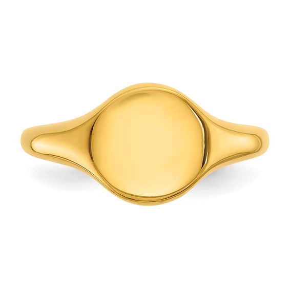 Chisel Stainless Steel Polished Yellow IP-Plated Round Disk Ring