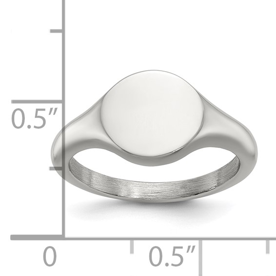 Chisel Stainless Steel Polished Round Disk Ring