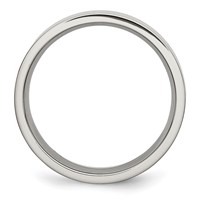 Chisel Stainless Steel Polished 6mm Flat Band view 2