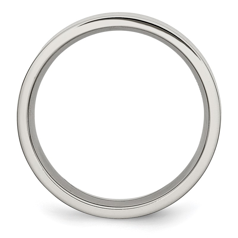 Chisel Stainless Steel Polished 6mm Flat Band