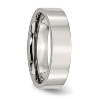 Chisel Stainless Steel Polished 6mm Flat Band view 4