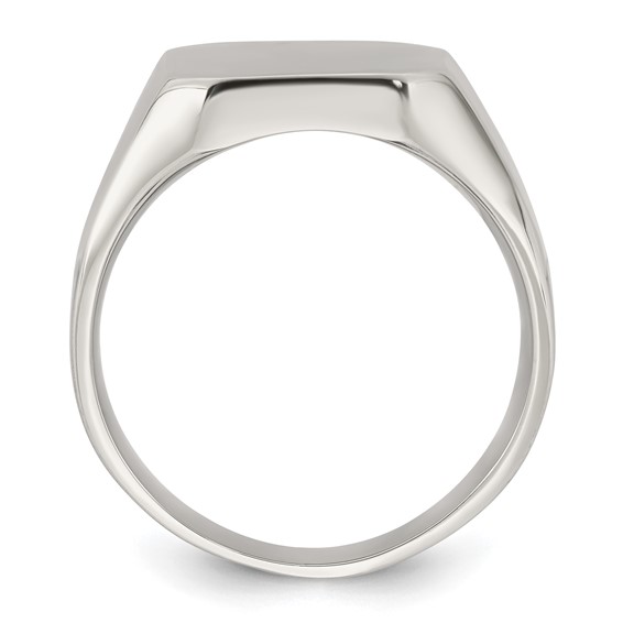 Stainless Steel Polished Signet Ring