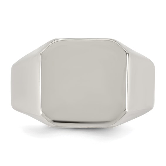 Stainless Steel Polished Signet Ring