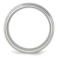 Chisel Stainless Steel Brushed and Polished 8mm Grooved Edge Band view 2
