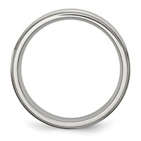 Chisel Stainless Steel Brushed and Polished 6mm Grooved Edge Band view 2