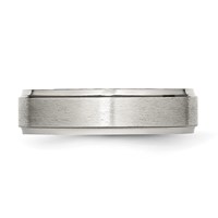 Chisel Stainless Steel Brushed and Polished 6mm Grooved Edge Band view 3