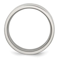 Chisel Stainless Steel Polished 8mm Flat Band view 2