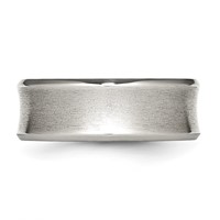 Stainless Steel Brushed Concave 8mm Beveled Edge Band view 3