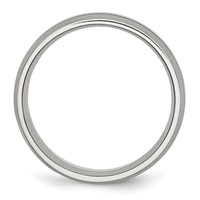 Chisel Stainless Steel Polished Band with Brushed Edge 8mm Grooved view 2