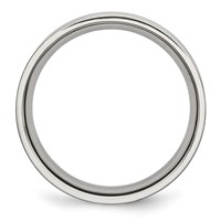 Stainless Steel Polished 6mm Grooved Band view 2