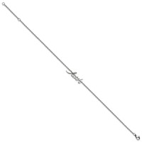 Chisel Stainless Steel Polished Faith Anklet Plus 1 Inch Extension, 9" view 2